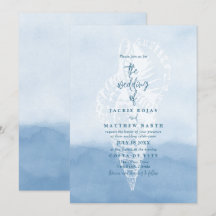 Beach Watercolor Seashell Hochzeit Einladung