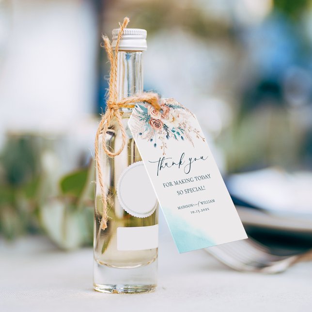 Beach Watercolor Vielen Dank Geschenkanhänger (Von Creator hochgeladen)