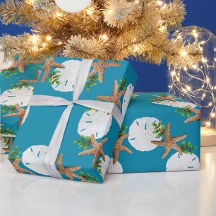 Beach Wath Sand Dollar Starfish Weihnachten Geschenkpapier