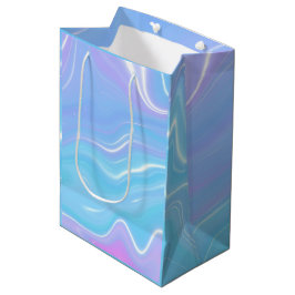 Beach Wave Girly Abstrakte Liquid Art Mittlere Geschenktüte
