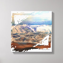 Beach Waves Blue  Leinwanddruck