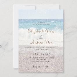 Beach Waves Faire-part de mariage / Mariage plage