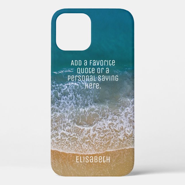 Beach Waves Sand Shore Personalize Case-Mate iPhone Hülle (Rückseite)