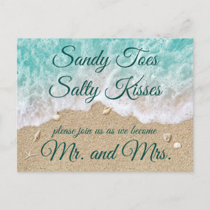 Beach Waves Sandy Toes Salty Kisses UAWG Postcard Einladungspostkarte