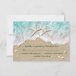 Beach Waves & Starfish UAWG RSVP Karte
