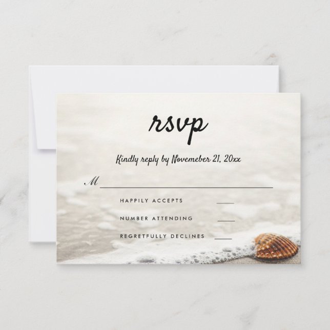 Beach Waves Wedding RSVP (Devant)