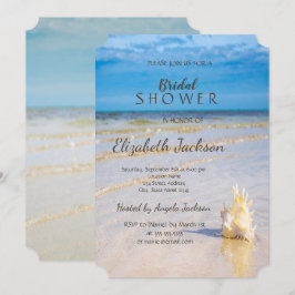 Beach Weaves Seashell Wedding Brautparty Einladung