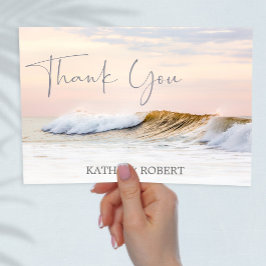BEACH WEDD DANKE KARTE | OCEAN SUNSET