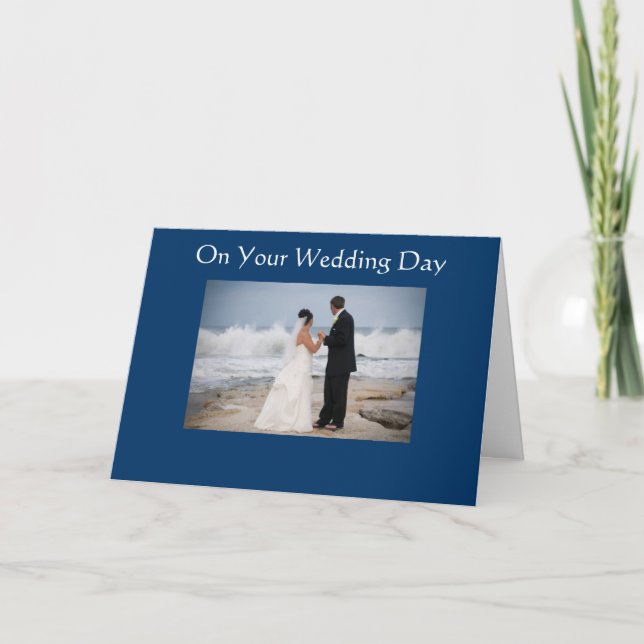 BEACH WEDD SCENE WEDD CARD KARTE (Vorderseite)