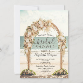 Beach Wedding Arbor Rose Brautparty Einladung