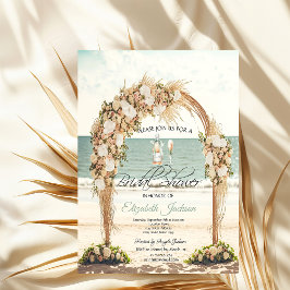 Beach Wedding Arbor Rose Einladung