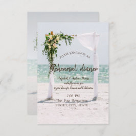 Beach Wedding Arbour Probe Dinner Einladung