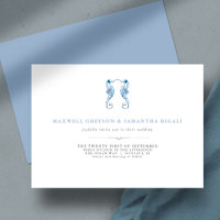 Beach Wedding Blue Watercolor Seepferde
