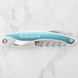 Beach Wedding Blue Waves Bridesmaid mit Namen Kellnermesser