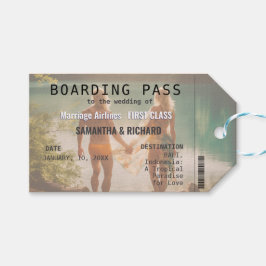Beach Wedding Boarding Pass Romantic Geschenkanhänger