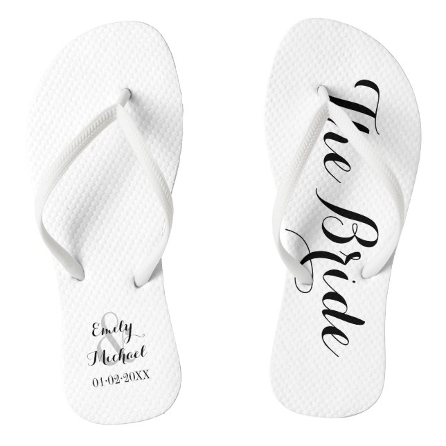 Beach Wedding Bride Flip Flops (Fußbett)