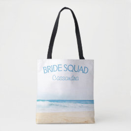 Beach Wedding Bridesmaid Name Tote Bag Tasche