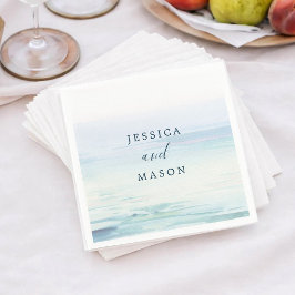 Beach Wedding Cocktail Napkin Serviette