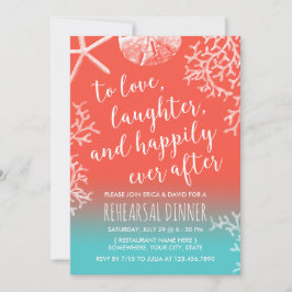 Beach Wedding Coral Reef Starfish Probe Abendessen Einladung