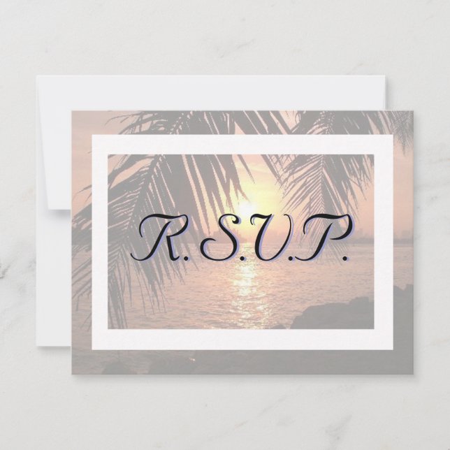 Beach Wedding Einladung R.S.V.P. (Vorderseite)
