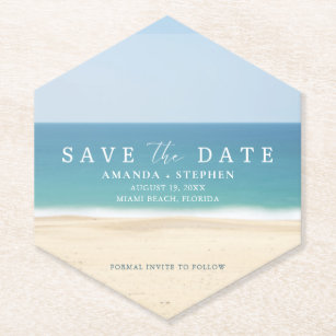 Beach Wedding Einzigartig Save the Date Untersetzer