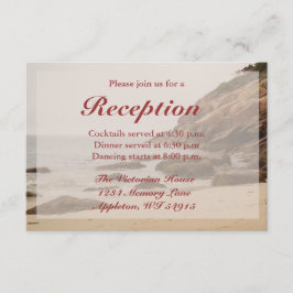 Beach Wedding Empfang Cards - Rocky Beach Begleitkarte