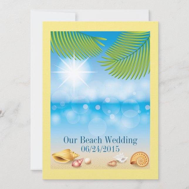 Beach Wedding / Event - SRF Einladung (Vorderseite)