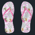 Beach Wedding Flip Flops Rosa & Weiß<br><div class="desc">Beach Hochzeit Flip Flops Rosa & Weiß für Braut, Trauzeugin oder Brautmädchen. Großes Brautparty für eine Braut.</div>