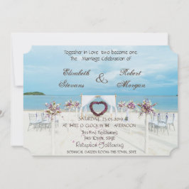Beach Wedding Floral Arbour Einladung