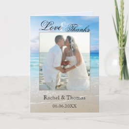 Beach Wedding Foto Danke Karte