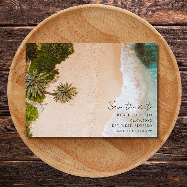 Beach Wedding Foto Save The Date (Beach Wedding Photo Save The Date)