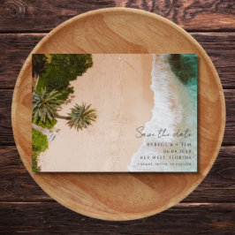 Beach Wedding Foto Save The Date
