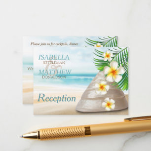 Beach Wedding für Mr. & Mrs.   EMPFANG Begleitkarte