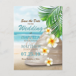 Beach Wedding für Mr. & Mrs Save the Date Ankündigungspostkarte