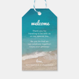 Beach Wedding Gast Vielen Dank und Willkommen Geschenkanhänger