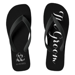 Beach Wedding Groom Flip Flops