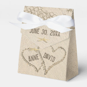 Beach Wedding Hearts mit Net Geschenkschachtel