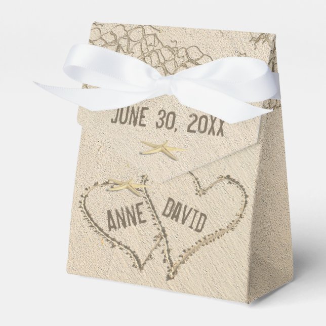 Beach Wedding Hearts mit Net Geschenkschachtel (Vorderseite)