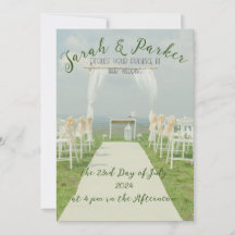 Beach Wedding Isle in der Sonne Einladung