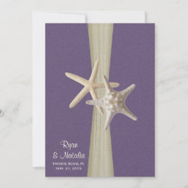 Beach Wedding Lila Starfish Einladung