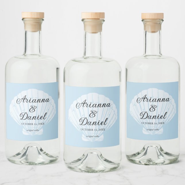 Beach Wedding Liquor Flaschen Labels Alkoholflaschenetikett (Flaschen)