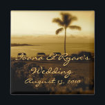 Beach Wedding Magnet<br><div class="desc">Strand bei Sonnenuntergang</div>