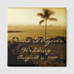 Beach Wedding Magnet<br><div class="desc">Strand bei Sonnenuntergang</div>