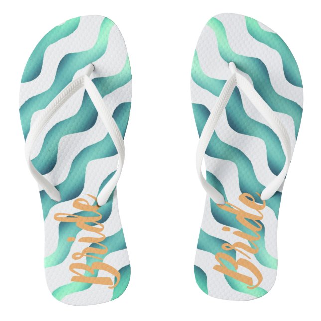 Beach Wedding Marine Bride Summer Flip Flops (Fußbett)