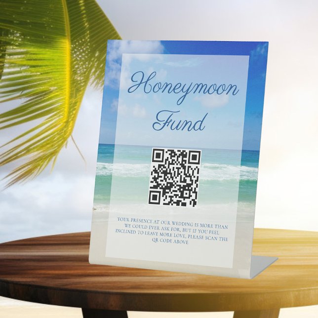 Beach Wedding Ocean Waves Foto Honeymoon Fund Sockelschild (Von Creator hochgeladen)