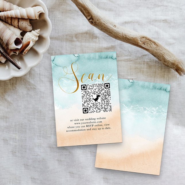 Beach Wedding Online UAWG QR Code Begleitkarte (Von Creator hochgeladen)