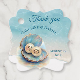 Beach Wedding Pearls Muschel Elegantes Ocean Thema Geschenkanhänger