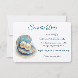 Beach Wedding Pearls Muschel Elegantes Ocean Thema Save The Date