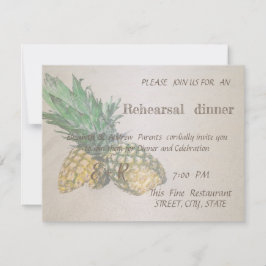 Beach Wedding Pineapa Probe Dinner Einladung