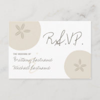 Beach Wedding Sand Dollar Wedding RSVP